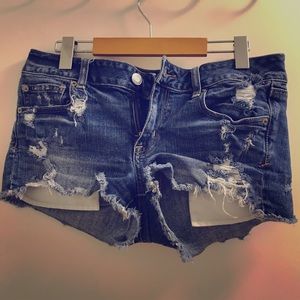 Destroyed Jean Shorts